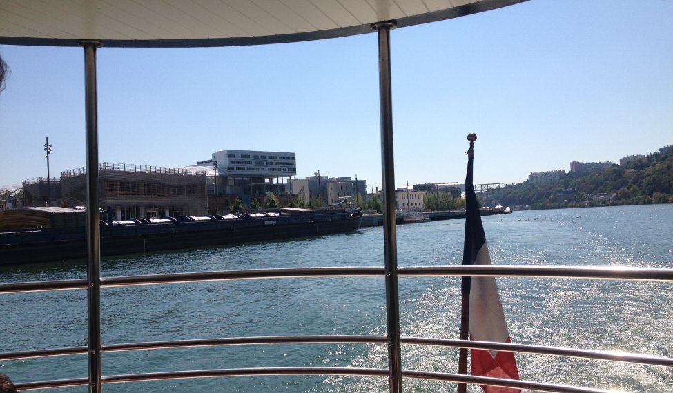 Going to the Confluence District by boat